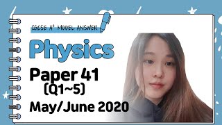 IGCSE Physics Paper 41  MayJune 2020  062541MJ20 Q15 SOLVED [upl. by Amerigo]