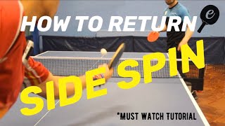 How to Return SIDE SPIN Serves  eBaTT  Tutorial 30 [upl. by Frederica]