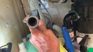 How to unclog a dishwasher drain hose to garbage disposal [upl. by Ymmat]