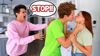 KISSING MY BEST FRIENDS CRUSH PRANK [upl. by Ppilihp]