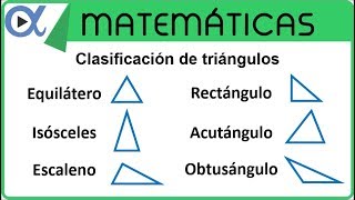 Clasificación de triángulos  Geometría  Vitual [upl. by Inavoig220]