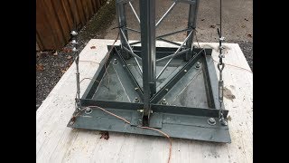 Tilting HAM Radio Antenna Tower  Part 1 [upl. by Ecnerat]