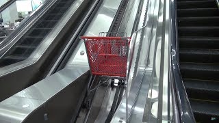 Thyssen Shopping Cart Escalators at the Minneapolis Target [upl. by Cchaddie]