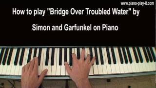 Bridge Over Troubled Water Piano Tutorial Simon and Garfunkel [upl. by Syd]