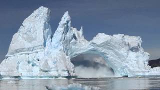 iceberg crashing in Diskobay Greenland [upl. by Ennaeirb]