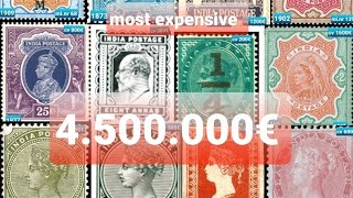 most expensive 50 most expensive indian stamps value and catalog number timbres timbre briefmarken [upl. by Swinton850]