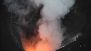 Spattering lava from a crater of Ambrym volcano Vanuatu [upl. by Serafine859]