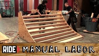 HowTo Build a Skatepark  Quarter Pipe Part 2 Studs and Framing  Manual Labor [upl. by Nayd103]