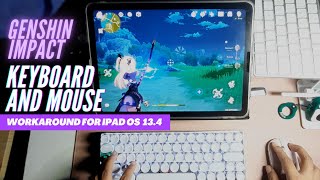 How to Use a Keyboard and Mouse to Play Genshin Impact on iPad OS iOS Workaround [upl. by Rodge863]