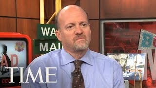 Mad Money Jim Cramer Talks Jon Stewart Attack On The Daily Show The Recession amp More  TIME [upl. by Epotimet]