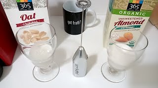 Oat Milk vs Almond Milk part 2 Frothing Test [upl. by Ailadi]