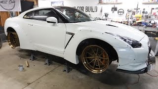 Installing Liberty Walk Wide Body Kit on the GTR [upl. by Katushka]