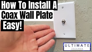 COAX OUTLET INSTALLATION  HOW TO [upl. by Lachus]