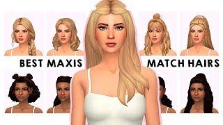 MY MAXIS MATCH HAIR COLLECTION  Sims 4 Custom Content Showcase amp LINKS [upl. by Nuahsad]