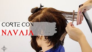 Corte de pelo a NAVAJA paso a paso [upl. by Aerdnael]