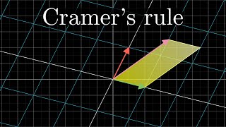 Cramers rule explained geometrically  Chapter 12 Essence of linear algebra [upl. by Levina]