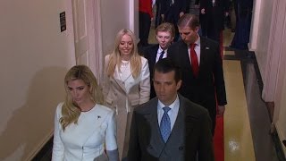 Trump children arrive at swearingin ceremony [upl. by Seroka]