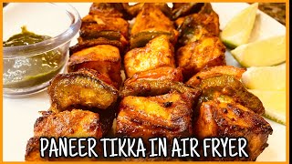 Paneer Tikka recipe in Air Fryer within 10 Minutes Restaurant Style Recipe [upl. by Baseler974]