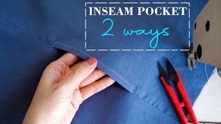 ✅2 WAYS How To Sew Inseam Pockets  Sewing Techniques For Beginners  Thuy Sewing [upl. by Pitt952]