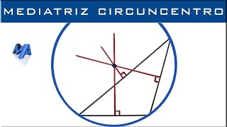 Mediatriz de un triangulo  Circuncentro [upl. by Nnahgaem]