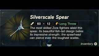 Silverscale Spear Zora  Weapon Location  Zelda BOTW [upl. by Rese560]