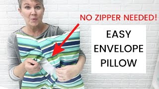 Envelope Pillow Cover Tutorial  Fast and Easy Sewing Project [upl. by Neelhtak]