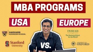 MBA USA or Europe  Brand Value  Cost amp Scholarships  Job Opportunities [upl. by Lenrow]