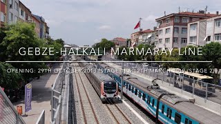 GebzeHalkalı Marmaray Line Tour [upl. by Yelloh]