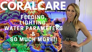 Coral Care  Feeding Lighting Reef Parameters amp More  Mindis Coral Reef [upl. by Nylatsyrk]