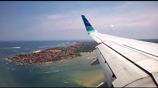 Garuda Indonesia Beautiful Landing Bali Denpasar Ngurah Rai International Airport [upl. by Nerfe110]