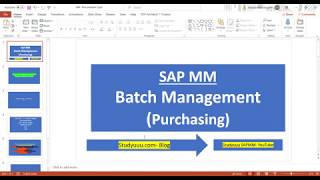 SAP MM Batch Management for Purchasing full overview explanation for Beginners and experienced [upl. by Orna636]