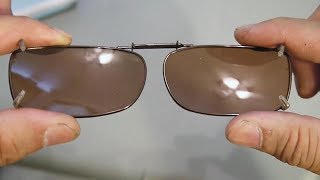 How To Use Clip On Sunglasses easy put on eyeglasses [upl. by Colly]