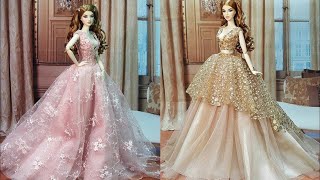 Gorgeous Barbie Doll Dresses ❤ 4 DIY Doll Makeover Transformations  BARBIE DOLL HACKS [upl. by Oryaj]