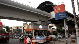 Traffic passing through Pitampura Metro Station [upl. by Yance]