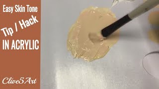 Mixing flesh tone acrylic painting How to mix amp match skin tones in painting [upl. by Valer]