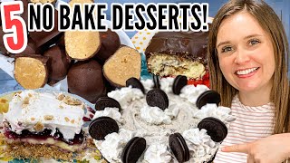 5 NOBAKE DESSERTS  Incredibly EASY NoBake Dessert Recipes  Julia Pacheco [upl. by Ennyrb]