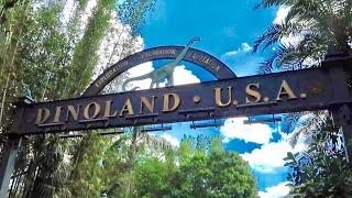 Dinoland USA at Disneys Animal Kingdom  Prehistoric Overload on Dinosaur The Ride amp Primeval Whirl [upl. by Hazeefah]