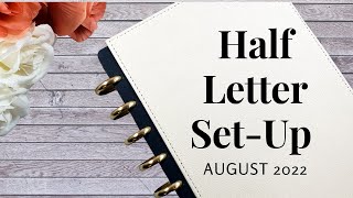 August Half Letter Discbound Planner SetUp [upl. by Shelby]