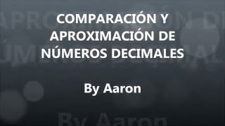 Comparación y aproximación de números decimales [upl. by Arymas260]