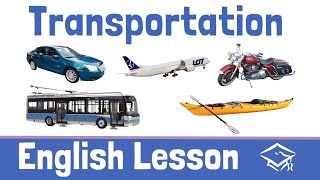 Transportation Vocabulary  English Lesson [upl. by Yssak]