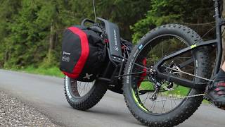 Bike trailer for Ebike and FATBIKE  Extrawheel MATE [upl. by Atiuqahc802]