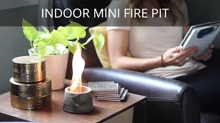 DIY Mini Concrete Fire Pit  Indoor Small Fire Pit  Concrete Bowl [upl. by Lodovico146]