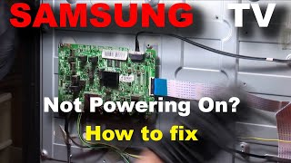 Samsung LED Flat Screen TV Repair  Wont turn on no power  How to Fix [upl. by Aisylla]