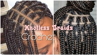 Crochet Knotless Box Braid Tutorial  Beginner Friendly 🚫 No Grip [upl. by Atselec]