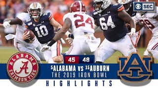 5 Alabama vs 15 Auburn Highlights Bama suffers HUGE loss in a wild 2019 Iron Bowl  CBS Sports [upl. by Emixam]