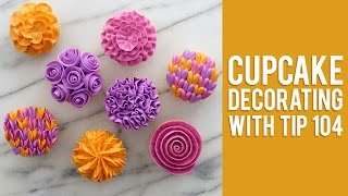 How to Decorate Buttercream Flower Cupcakes [upl. by Nnybor]