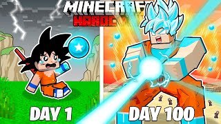 I Survived 100 Days as DIAMOND GOKU in HARDCORE Minecraft [upl. by Eiznikam983]