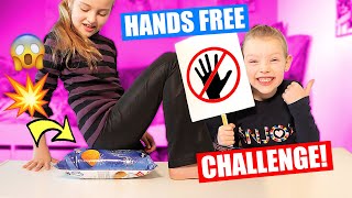 EXTREME HANDS FREE CHALLENGE Alles Zonder Handen Doen ♥DeZoeteZusjes♥ [upl. by Abroms680]