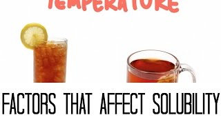 Factors that Affect Solubility [upl. by Raual815]