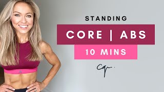 10 Min STANDING ABS WORKOUT at Home  Core Strength No Equipment [upl. by Yenor]